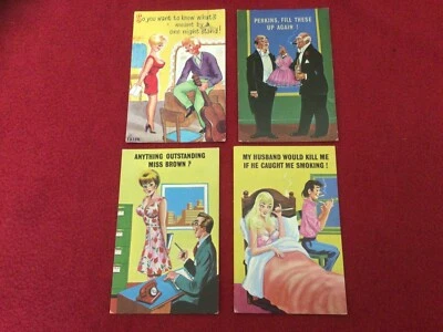 Vintage 1960s/1970s Saucy Humour Seaside Comic Postcards - Image 1 of 4