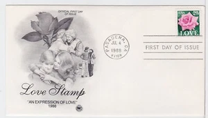 TurtlesTradingPost- Love Stamp 1988 #2378 FDC Artcraft Variety Cachet - Picture 1 of 1