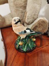 Le Geai Oiseaux Collection. Sculpture Peint Main.Thé country bird collection