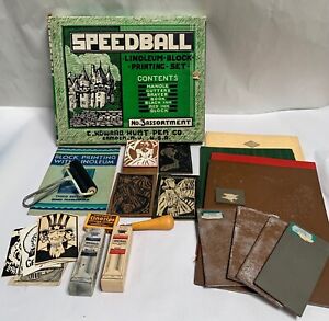 Vintage Speedball Linoleum Block Printing Press, C. Howard Hunt Mfg Parts (A10)