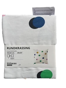 New IKEA RUNDKRASSING Cushion Cover Multicolor/Dot Pattern 50x50 cm (20x20 ") - Picture 1 of 5