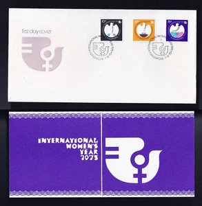 SINGAPORE STAMPS COVER FDC 7/12/1975 WOMEN YEAR with BROCHURE - Picture 1 of 3