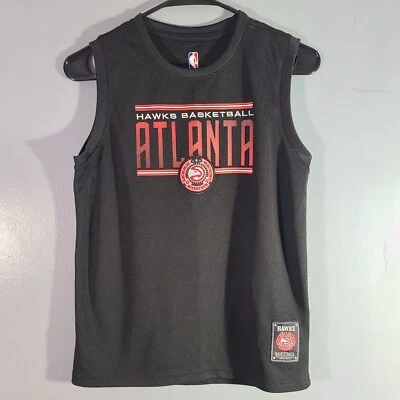 NBA Atlanta Hawks Basketball Sleeveless Jersey Youth 14/16 Black/Red Young #11 - Image 1 of 4