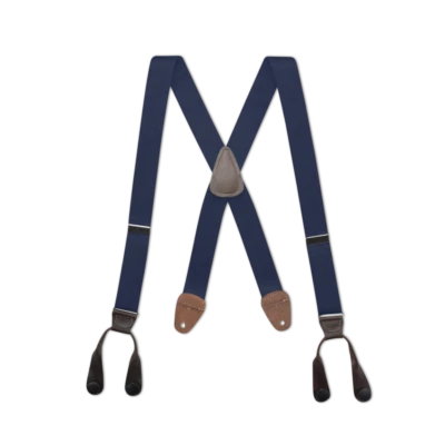 Tirantes con botones estilo X para hombre en 1 1/4" con cuero, hechos en EE. UU. Foto 1 de 4