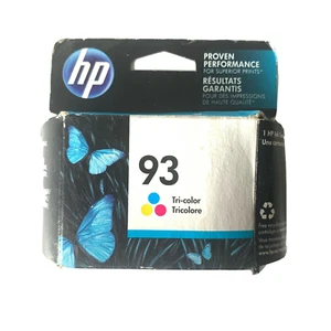 HP 93 Tri Color Tintenpatrone werkseitig versiegelte Verpackung Ablauf 2014 - Bild 1 von 8