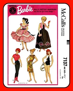11½" Teen Doll Clothes Pattern McCall's 7137 10 Outfits Dresses Bathing Suit + - Picture 1 of 7