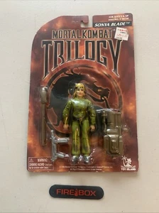 1996 Mortal Kombat Trilogy Sonya Blade 5" Actionfigur NEU NOC Toy Island LESEN - Bild 1 von 7