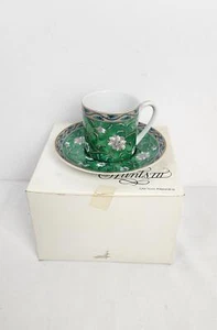 Etude Hand Decorated Ceramic Tea Cup w/ Saucer & Box - New in Box, Vintage - Picture 1 of 8