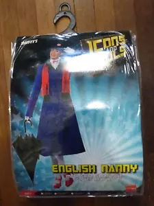 Disney Mary Poppins English Nanny Halloween Cosplay Costume Women Small - Picture 1 of 1