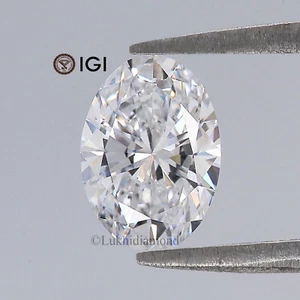 1.60 CT IGI Certified Oval Brilliant Cut White - D Color VS1 Clarity Lab Diamond - Picture 1 of 10