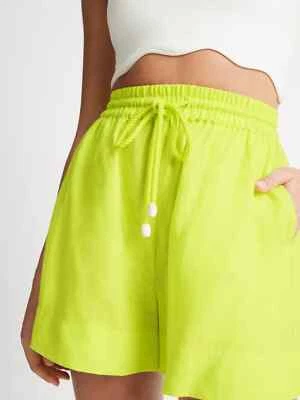 SHEIKE Lime neon linen Soft summer beach Casual Shorts size 10 - Image 1 of 4