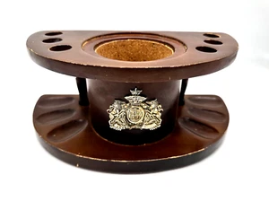 Kaywoodie Vintage NATIVE WOOD 6-PLACE PIPE STAND Taiwan 11.5" X 5" - Picture 1 of 16