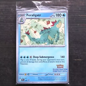 FERALIGATR Pokemon TCG Illustration Contest Winner 2024 pack Sealed And New BN - Picture 1 of 2