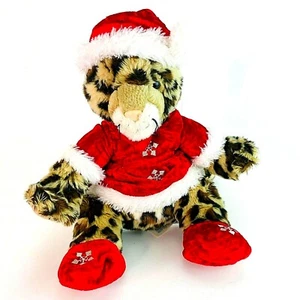 Costruisci un Orso Officina Leopardo Grande Gatto in Vestito Babbo Natale Raro Peluche Ritirato 2013 - Foto 1 di 11