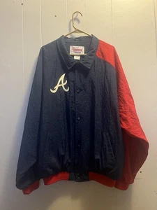 Vintage Atlanta Braves Diamond Collection Starter Windbreaker Size XL 90s MLB - Picture 1 of 7