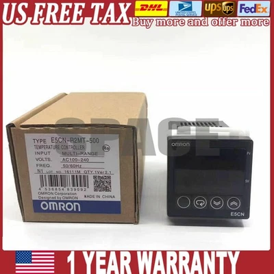 NEW good OMRON Temperature Controller E5CN-R2MT-500 100-240V E5CNR2MT500 - Image 1 of 3
