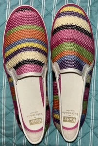 Keds for Kate Spade Slip on Flat Sneakers. Worn Once EUC Size 9 Multicolor Woven - Picture 1 of 14