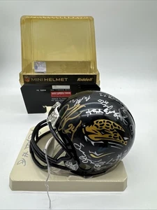 Riddell Jacksonville Jaguars Mini Helm Team signiert - viele Unterschriften mit Box - Bild 1 von 14