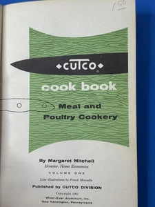 Cutco Cook Book Meat and Poultry Cookery Margaret Mitchell 1961 Vintage - Picture 1 of 22