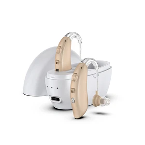 1 Pair of Noise-Canceling Invisible Hearing Aids With Charging Dock NEW - Picture 1 of 18