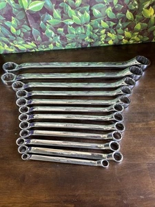 Snap-On Tools USA XB605A 12pc SAE Offset Box Wrench Set 1 1/2 to 1/2” Lot Of 12 - Picture 1 of 12