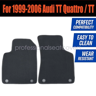Alfombrillas delanteras y traseras de terciopelo para Audi TT Quattro/TT 1999-2006 negras Foto 1 de 4
