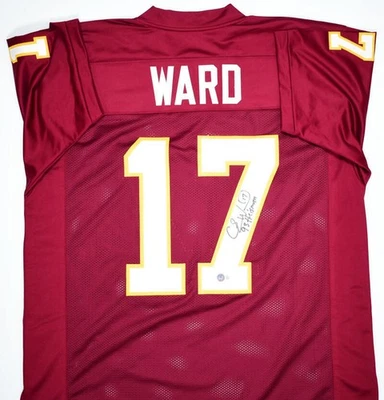 Jersey Charlie Ward Autografiado Granate Estilo Universitario con Heisman - Beckett W Holo Foto 1 de 4