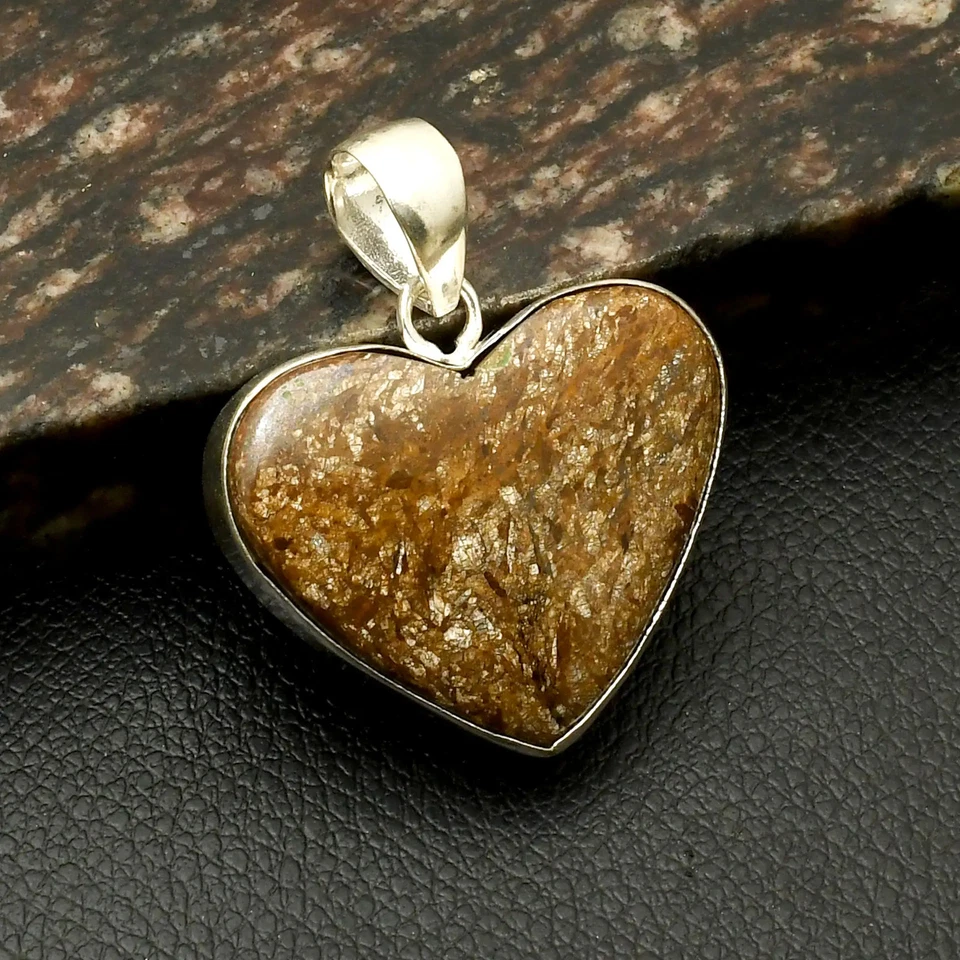 Бронзит драгоценный камень ручной работы сердце подвеска ювелирных изделий для Нового года 1,68» AP-41429 - Изображение 1 из 1