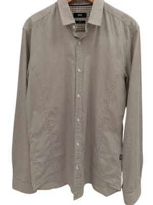 HUGO BOSS Mens UK M Pinstripe Slim Shirt Pre-Loved Great Condition C38" #LIVE  - Image 1 of 4