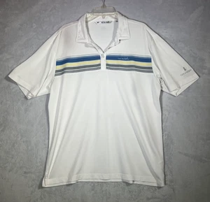Travis Mathew Polo Herren XL weiß Shirt kurzarm gestreift Golf sportlich *lesen* - Bild 1 von 10