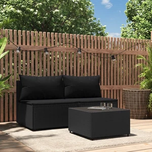 Garten Lounge Set mit Kissen Sofa Mittelsofa Gartenmöbel Poly Rattan vidaXL - Bild 1 von 108