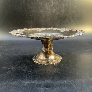 Porta torta vintage Barocco by Wallace piatto argento 11” W 4 1/2” T - Foto 1 di 12