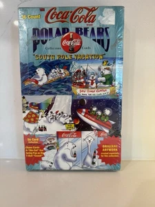 1996 Coca-Cola Polar Bears South Pole Vacation Trading Cards Sealed Box 36 Packs - Picture 1 of 5