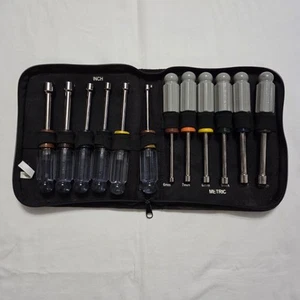 Vtg Craftsman 12pc SAE & Metric Nut Driver Set 34555 w/ Case - Made in USA - Picture 1 of 11