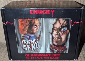 NEW Chucky Set Of 2 (16 Oz) Pint Glass Set (Child's Play) - Picture 1 of 4