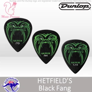 🕷 HETFIELD'S BLACK FANG Genuine Dunlop Guitar Picks Papa Het Ultex® PH112 - Picture 1 of 7
