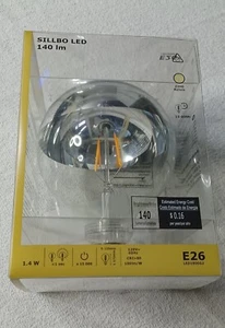 Ikea SILLBO LED E26 140 lm Decorative Bulb Mirrored Top Silver Color - NEW - Picture 1 of 7