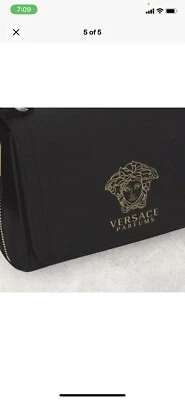 New Versace Luxury Shoulder Bag Crossbody Purse Handbag Black & Gold Expandable  - Image 1 of 4