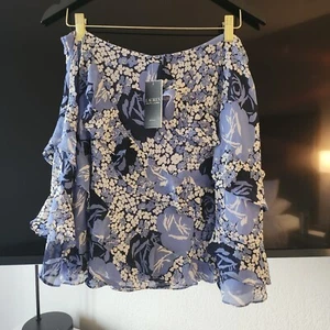 Lauren Ralph Lauren Rock Damen Petite 2 blau Blumen Fairycore Coastal skurril - Bild 1 von 3