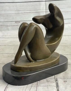 Captivating Bronze Statue Abstract Female Figure Artwork by Darvish Henry Moore - Picture 1 of 10