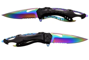 MTech USA MT-705 Serie Taschenmesser Klappmesser EDC-Messer Regenbogen Style