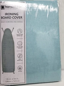 Gepolsterter Bügelbrettbezug & -unterlage (15" x 54") GLÄNZENDE HELLBLAUE FARBE, HS - Bild 1 von 9