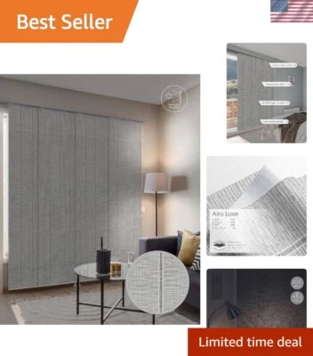 Persianas verticales térmicas Blackout ajustables para puertas de patio, elegantes 45,8"-86" Foto 1 de 4