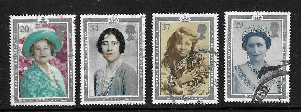 Great Britain SC # 1327-1330 Queen Elizabeth Mother . USED - Image 1 of 1