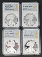 New Listing2019W (3) 2020W (1) $1 Ase Ncg Gold Star Label Pf70 Ultra Cameo Lot of 4 24209