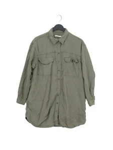 Pepe Jeans Women's Top L Green 100% Lyocell Modal Long Sleeve Collared Tunic - Picture 1 of 6