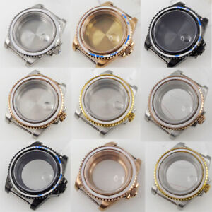 38mm 40mm Watch Case fit nh35a nh36a Rose Gold Black Silver Gold Bezel Ring