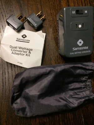 Samsonite Travel Dual Wattage Converter Adaptor Plug Kit With Pouch - Image 1 of 4