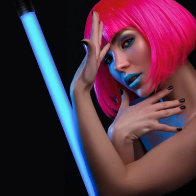 2PCS LT-RGB2 Handheld Stick LED Video Light Built-in Battery Phone APP Control - Image 1 of 4