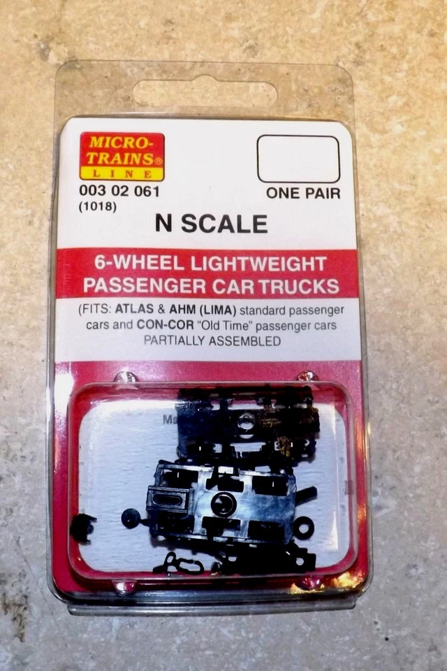 N Scale Micro-Train Couplers (1018) 6 WHEEL PASS. TRUCK  # 003 02 061 - Image 1 of 1